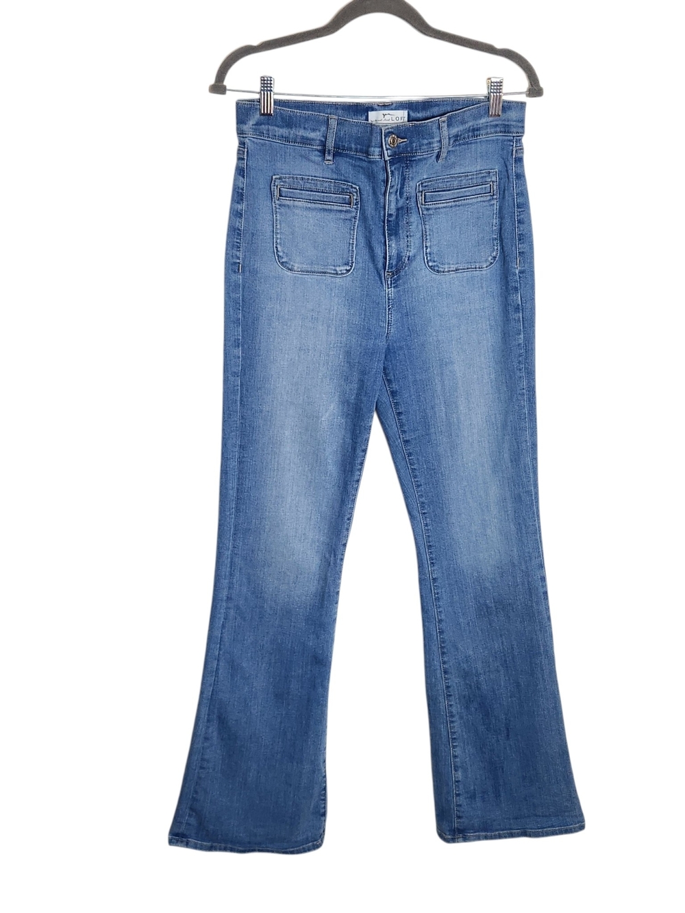 LOFT Slim Fit Flare Jeans with Patch Pockets Size 8/29